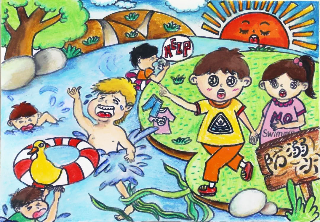 儿童安全-防溺水手抄报-图4