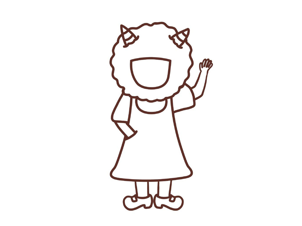 步骤6：画胳膊和腿。