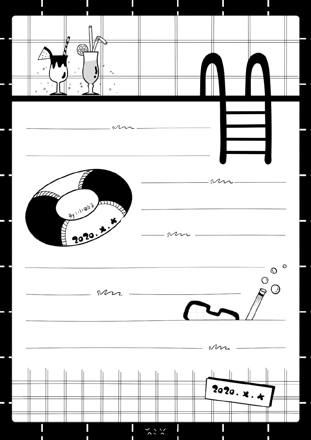 夏天主题的手帐手抄报排版-图3