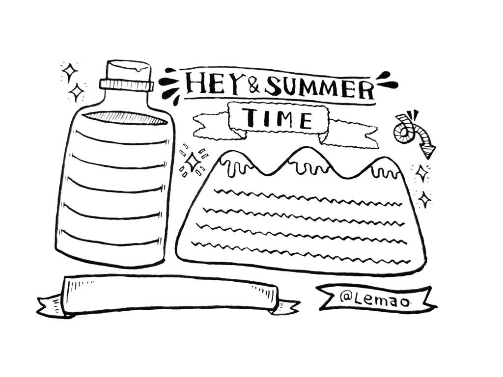 一组简单漂亮的夏天手抄报图片-图3