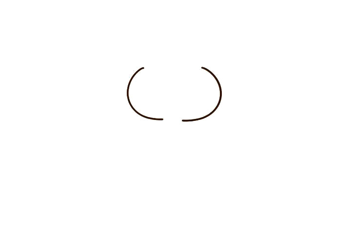 步骤1：先画一个括号。