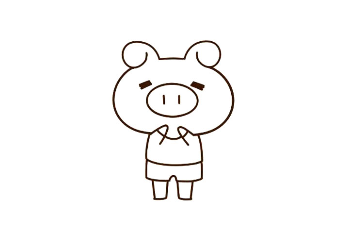 四步画可爱小猪-图3