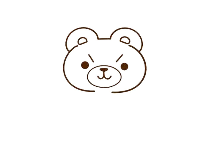 四步画抱着篮球的小熊弟弟-图2