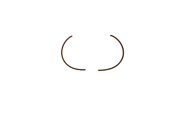 四步画可爱的小羊简笔画-图1