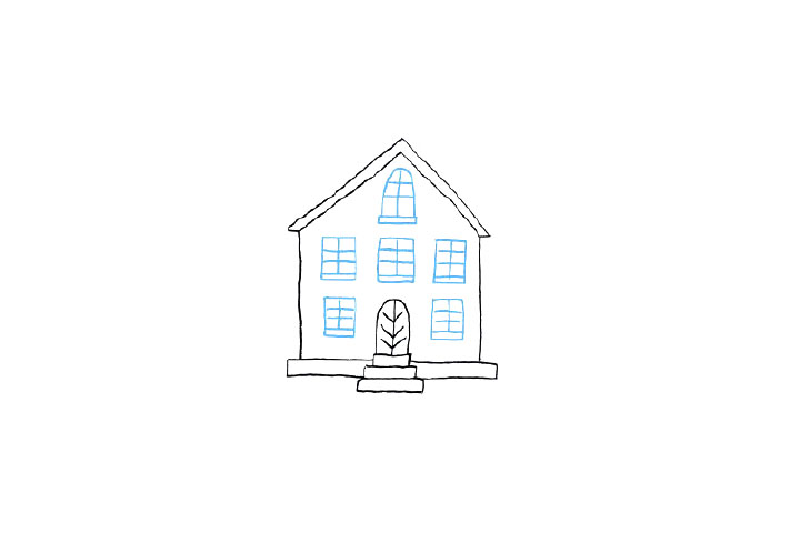 充满童趣的小房子简笔画教程3-图4