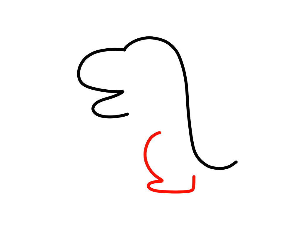 简单恐龙简笔画画法教程-图3