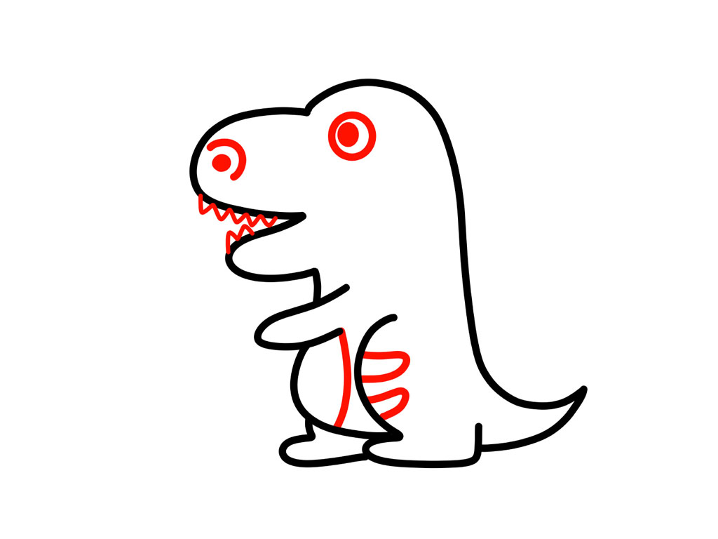 简单恐龙简笔画画法教程-图6