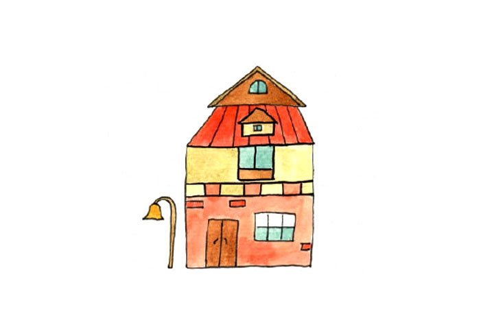 充满童趣的小房子简笔画教程5