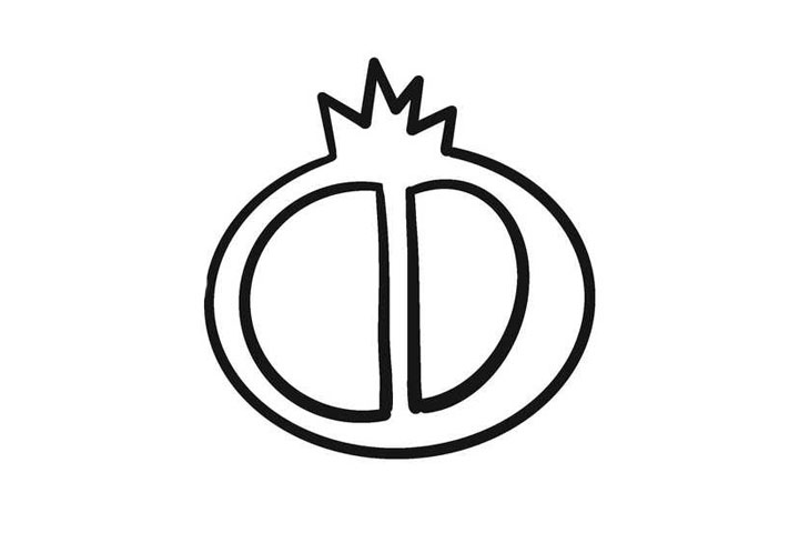 石榴简笔画画法详解-图2