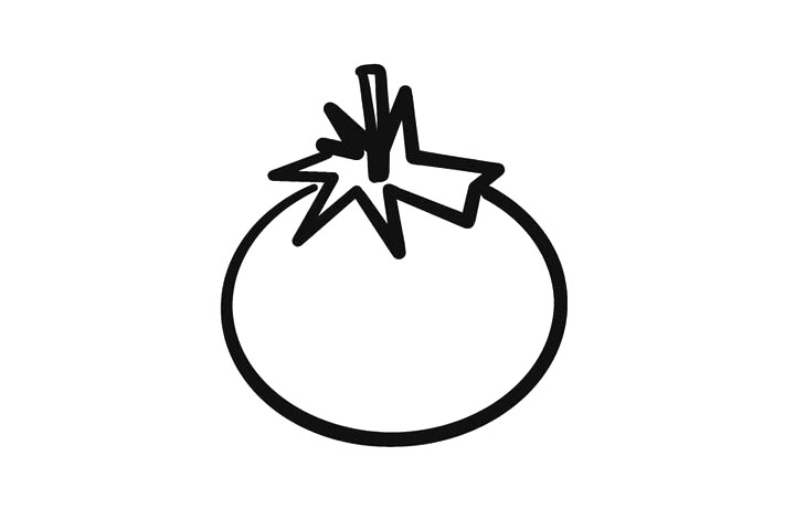 简单的西红柿简笔画画法步骤-图3