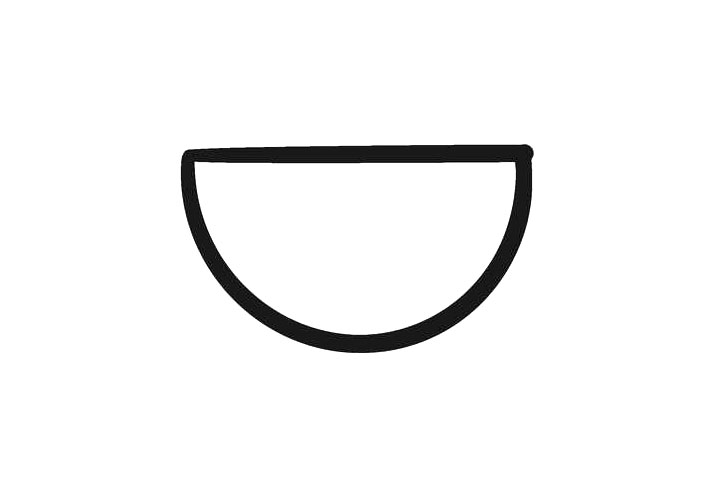 一片西瓜简笔画画法步骤-图1