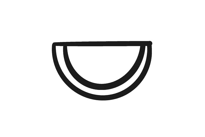 一片西瓜简笔画画法步骤-图2