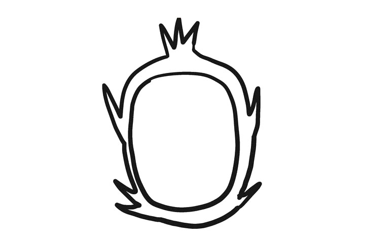 火龙果简笔画教程-图2