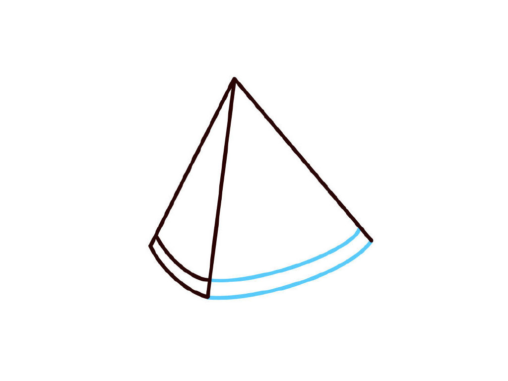 步骤4：继续画西瓜皮。