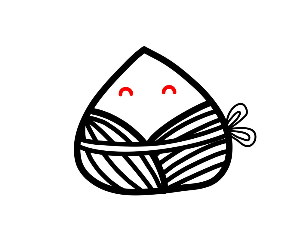 可爱卡通粽子简笔画画法步骤-图7