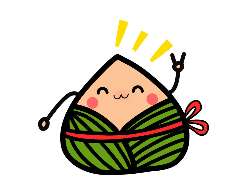 可爱卡通粽子简笔画画法步骤