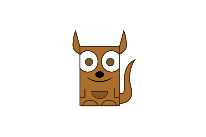 简单元素简笔画之袋鼠简笔画画法步骤