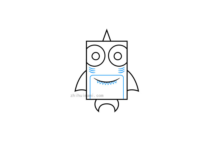 简单元素简笔画之充满特色的漂亮鲨鱼-图3