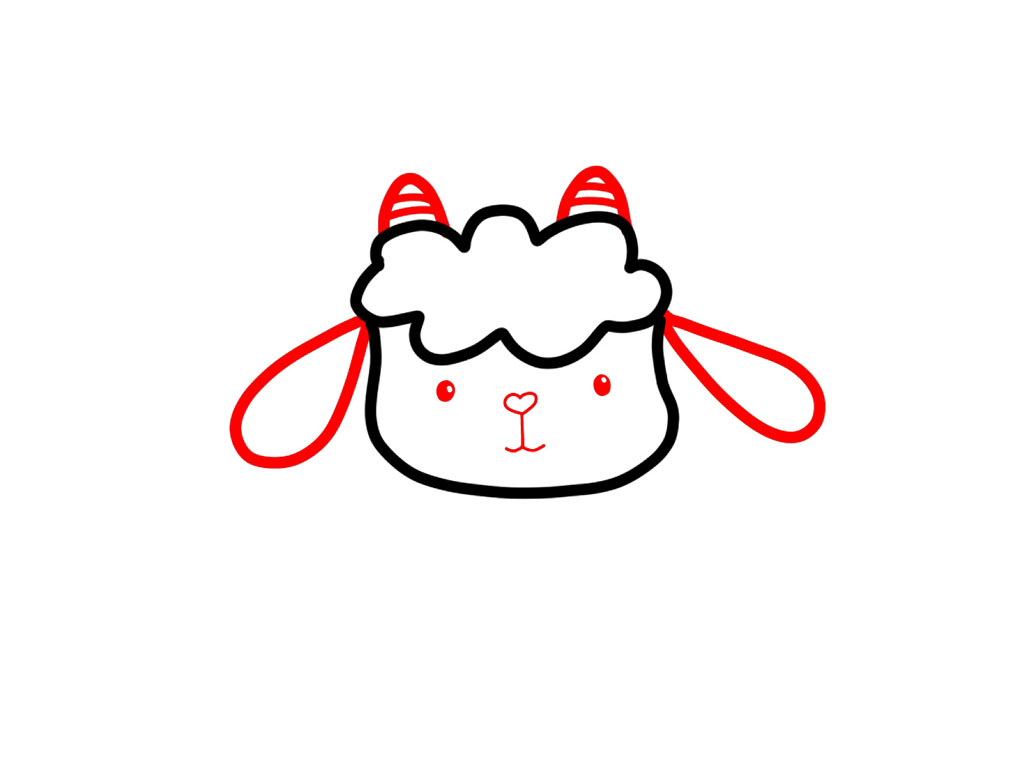如何画可爱小羊简笔画-图3