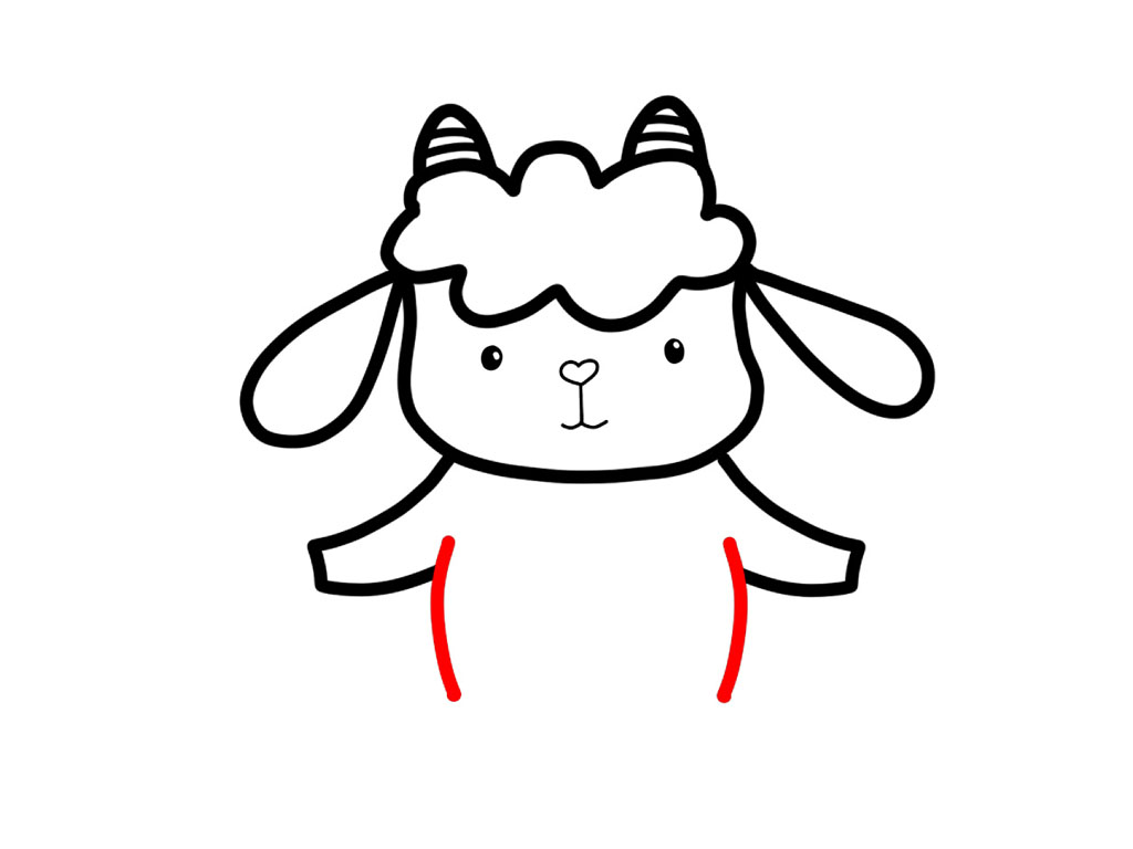 如何画可爱小羊简笔画-图5