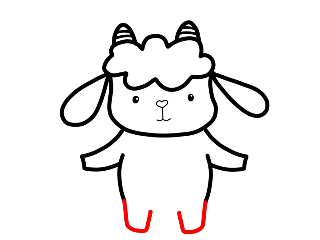 如何画可爱小羊简笔画-图6