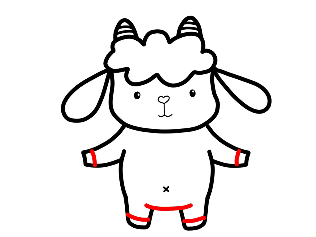 如何画可爱小羊简笔画-图7