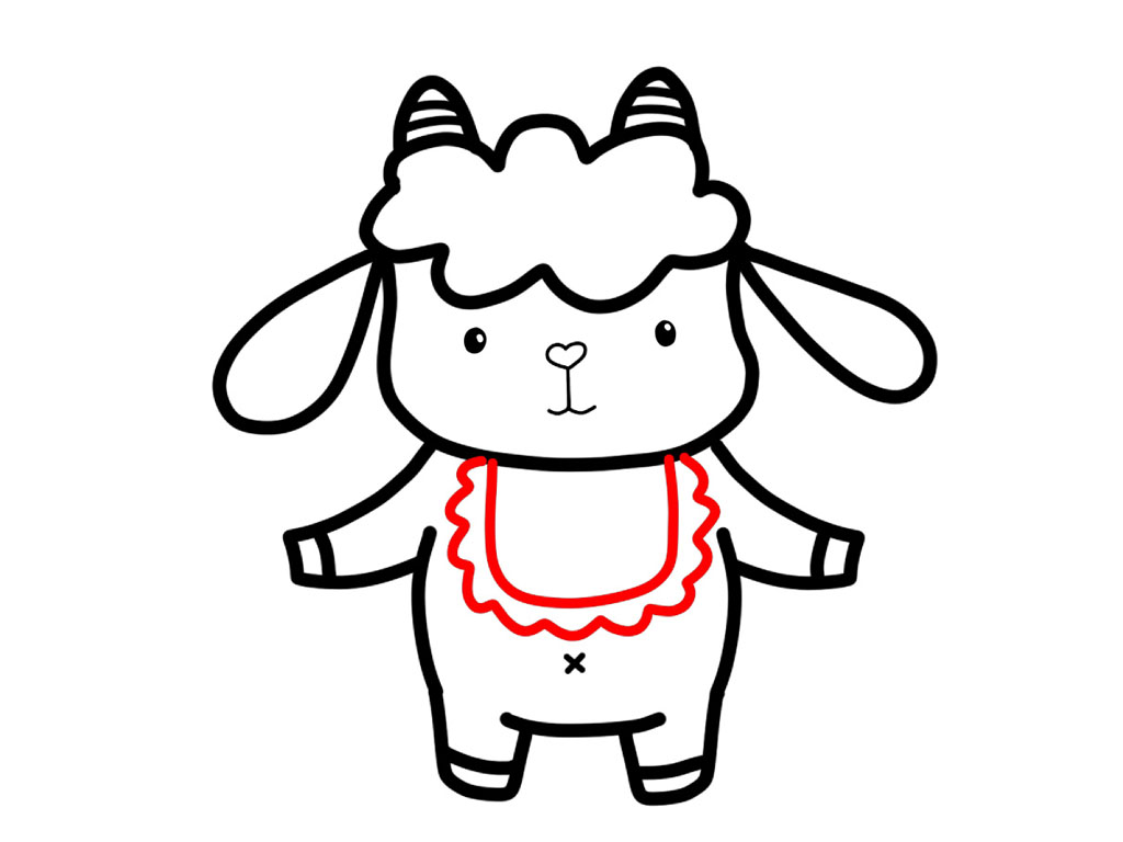 如何画可爱小羊简笔画-图8