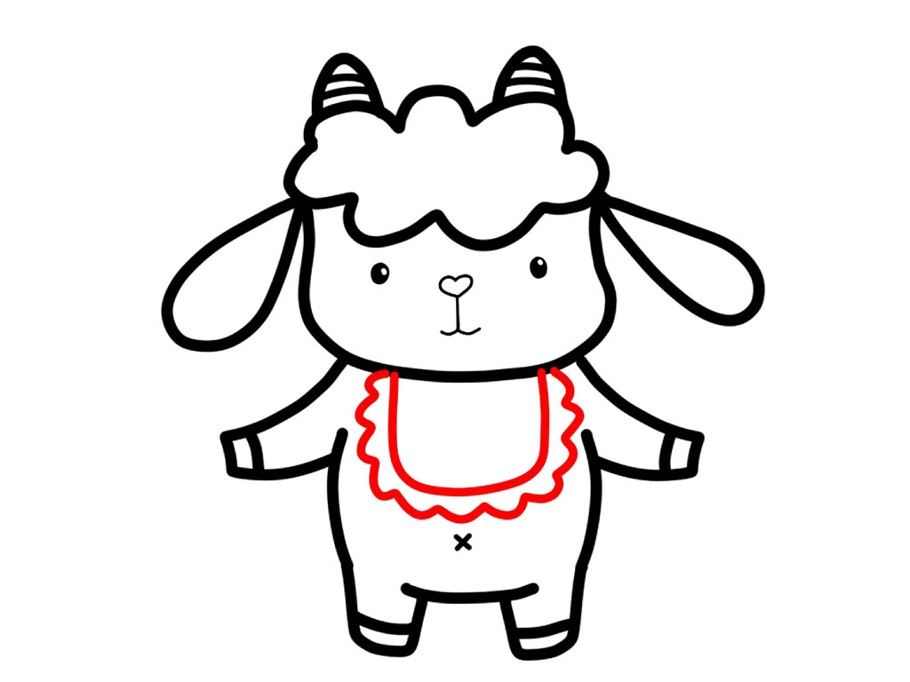 如何画可爱小羊简笔画