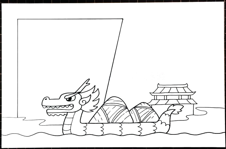 端午节龙舟手抄报图片-图3
