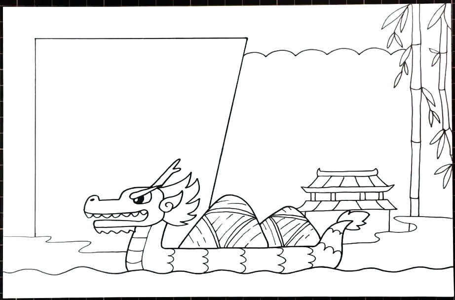 端午节龙舟手抄报图片-图4