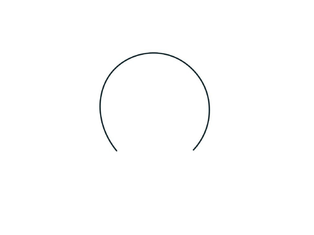 步骤1：画出哆啦A梦的头。