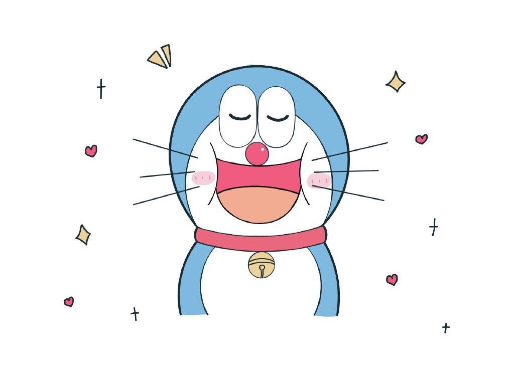 叮当猫简笔画画法步骤