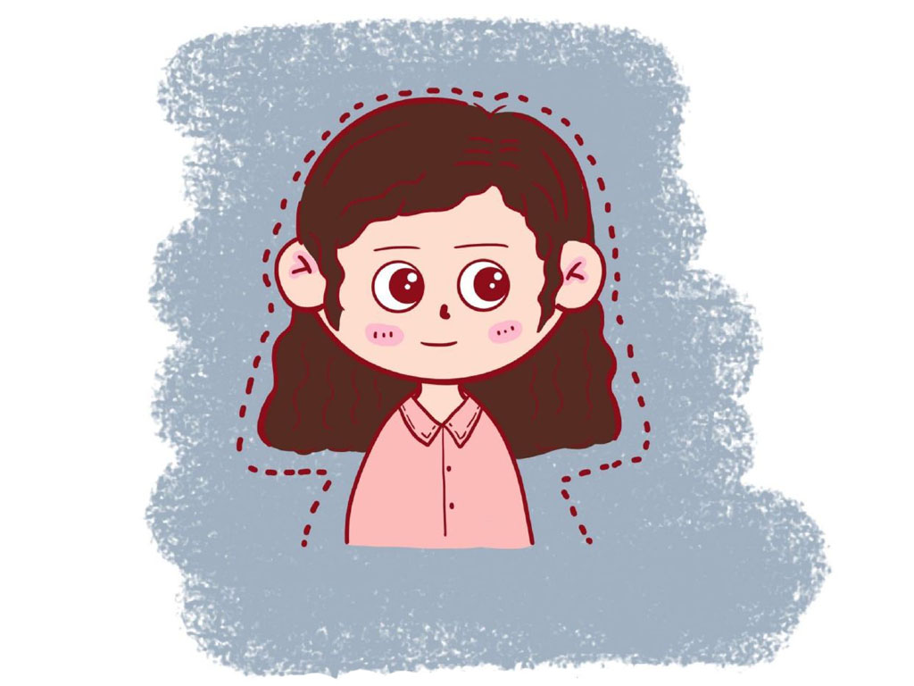 长头发女孩简笔画教程