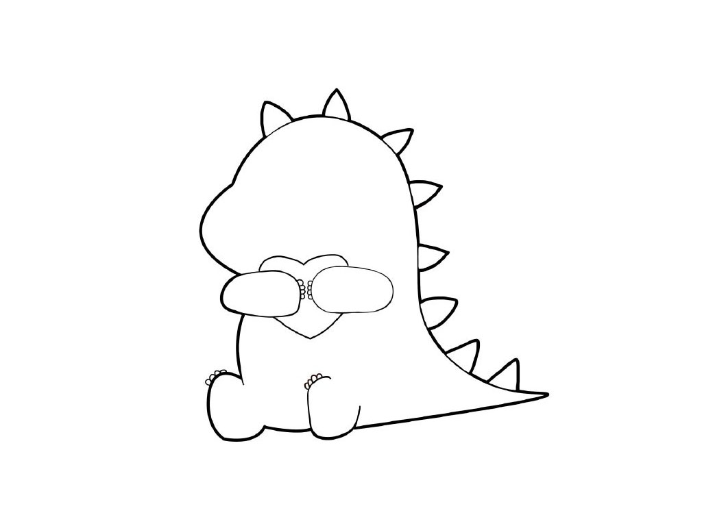 步骤6：画一个小心心。