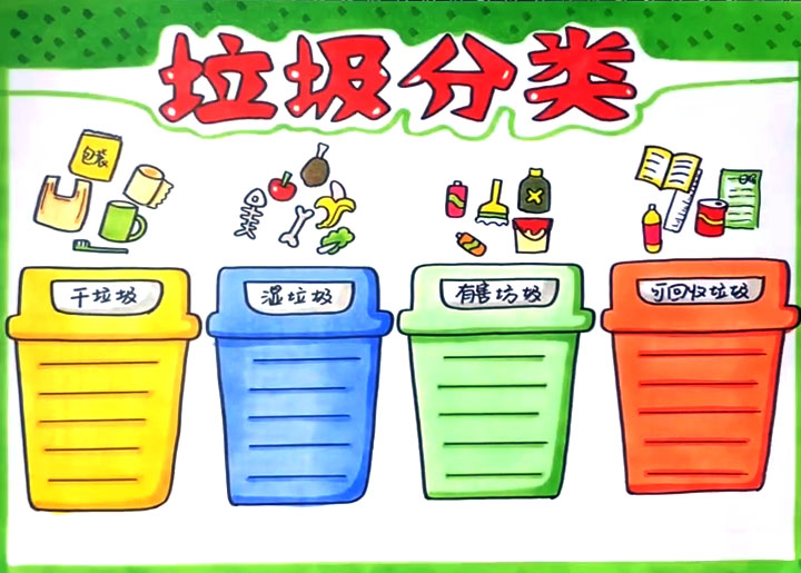 垃圾分类手抄报模板