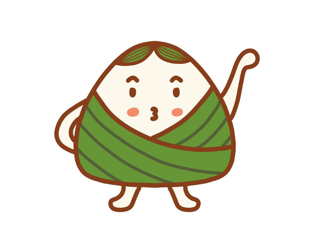 一组可爱粽子表情简笔画图片-图2