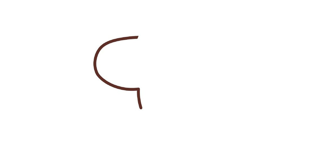 步骤1：画出独角兽的嘴。