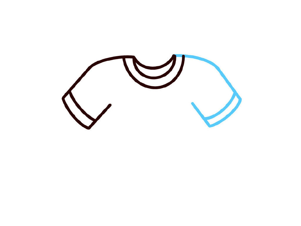 步骤3：画右边的袖子。