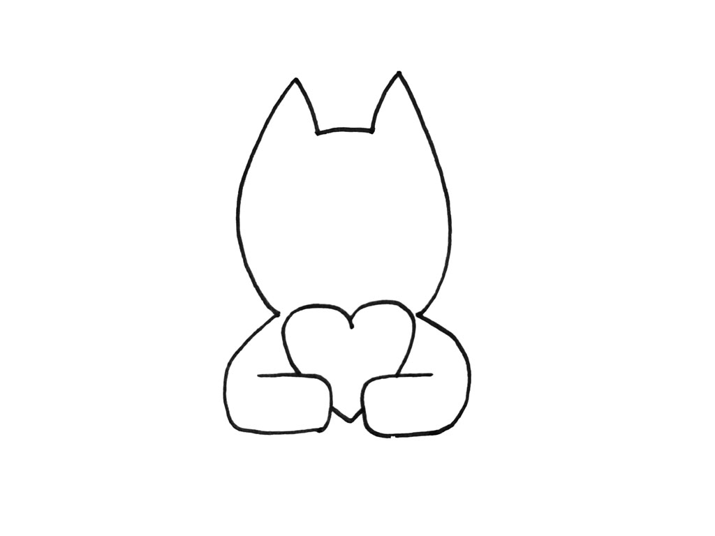 步骤3：画出小心心。