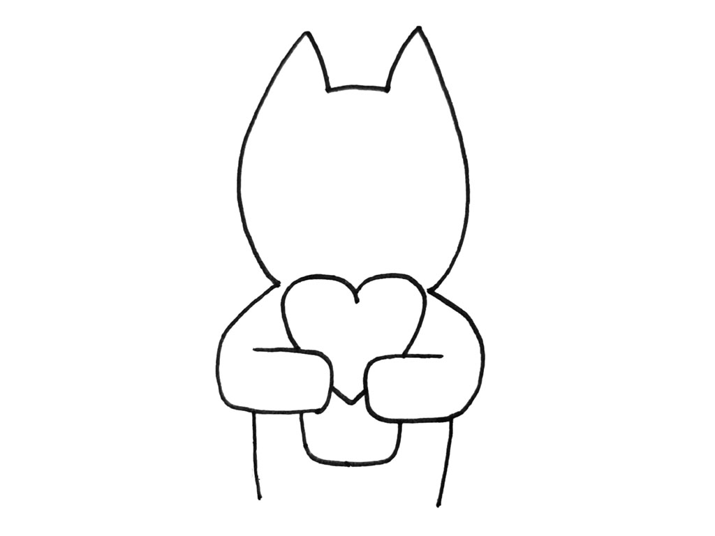 步骤4：画出狗狗的身体。