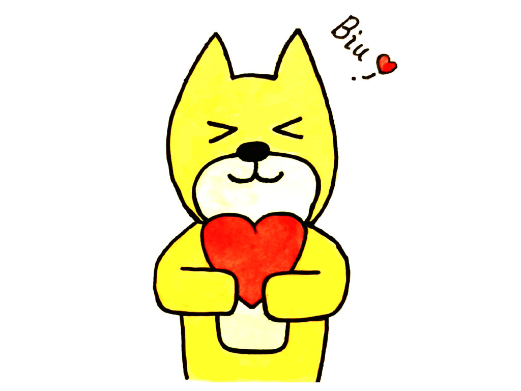 可爱爱心狗狗简笔画教程