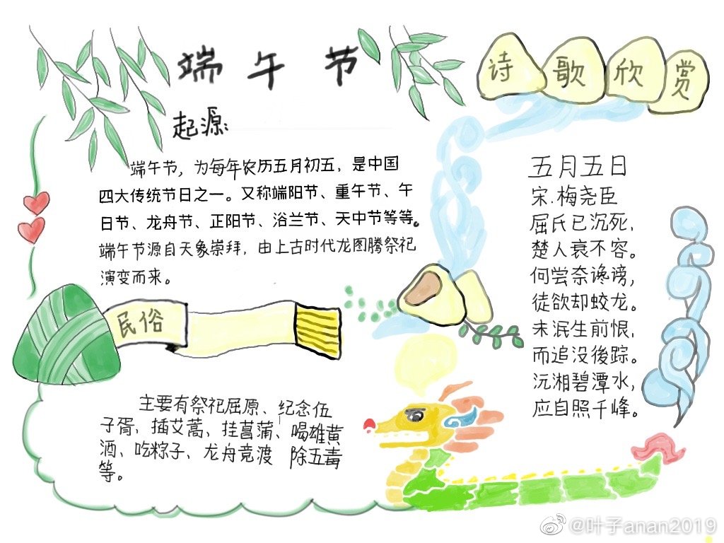 一组漂亮的端午节手抄报图片-图5