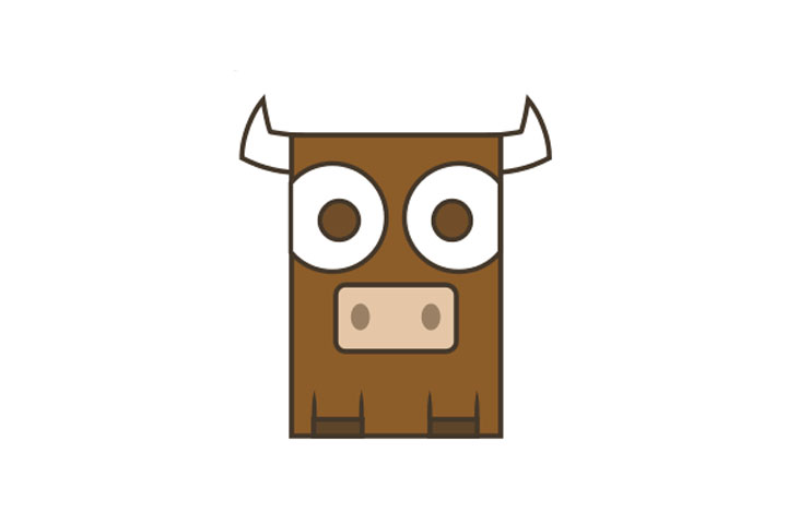 简单几何图形画动物之公牛