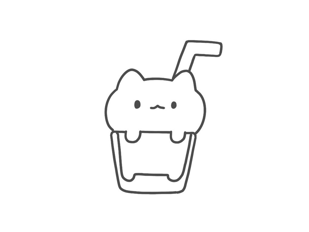 猫咪汽水简笔画教程-图7