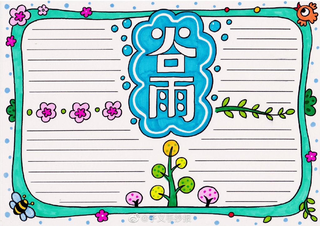 谷雨节气历史民俗手抄报资料