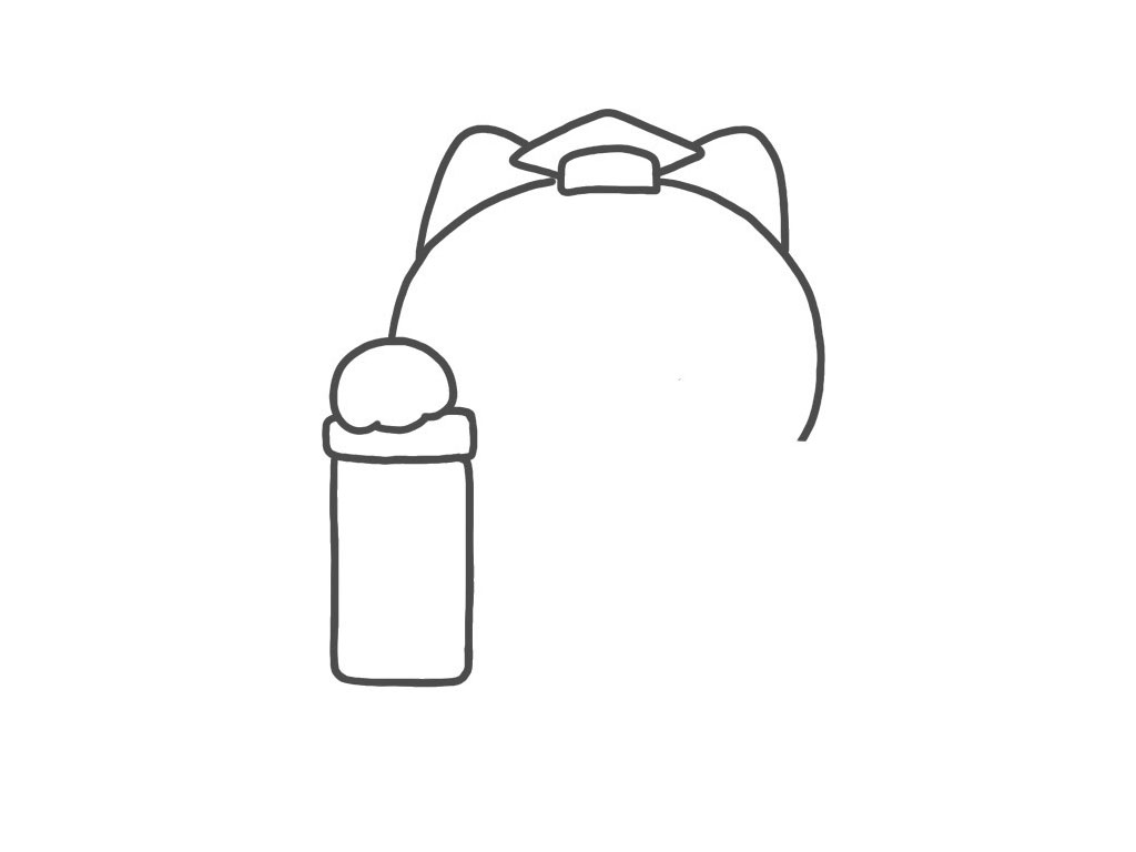 高考加油考神猫简笔画教程-图3