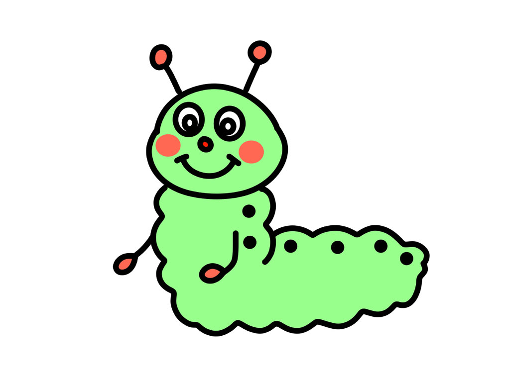 简笔画毛毛虫画法步骤