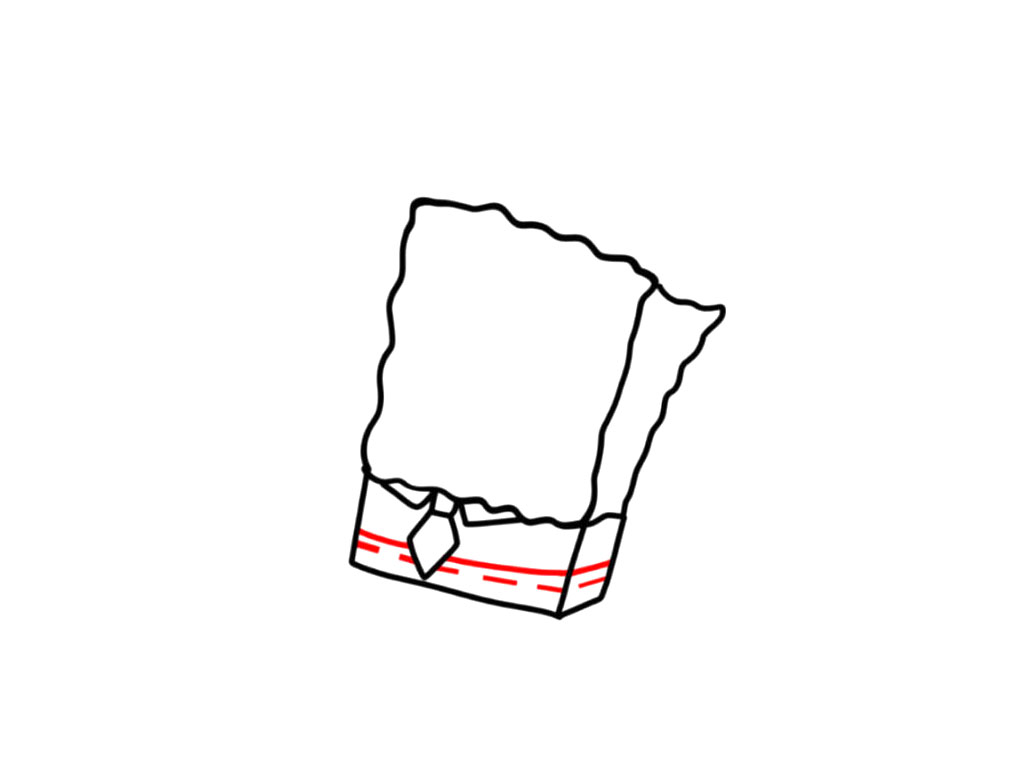 海绵宝宝简笔画教程-图4