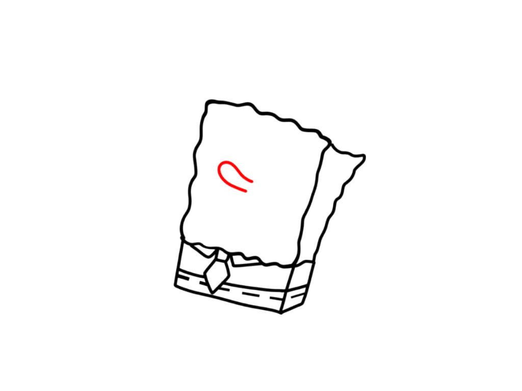 海绵宝宝简笔画教程-图5