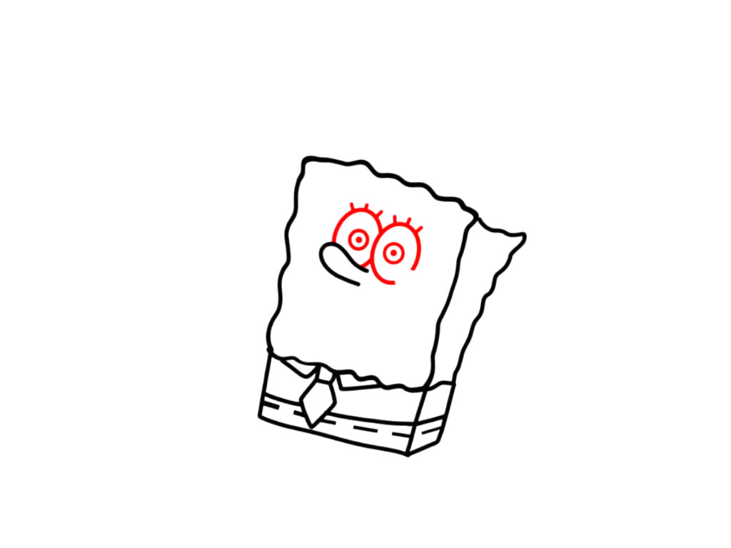 海绵宝宝简笔画教程-图6